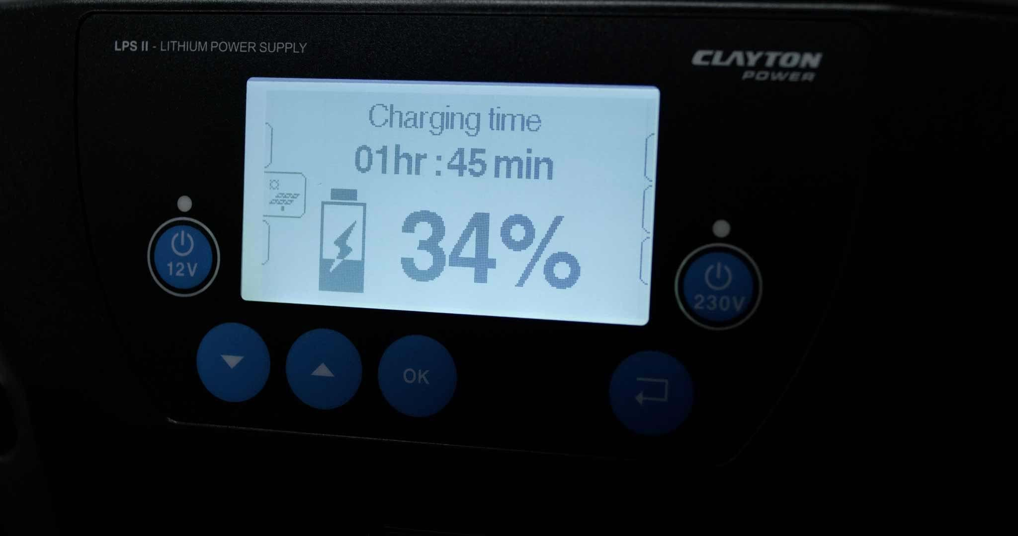 LPS battery system charging with solar panels