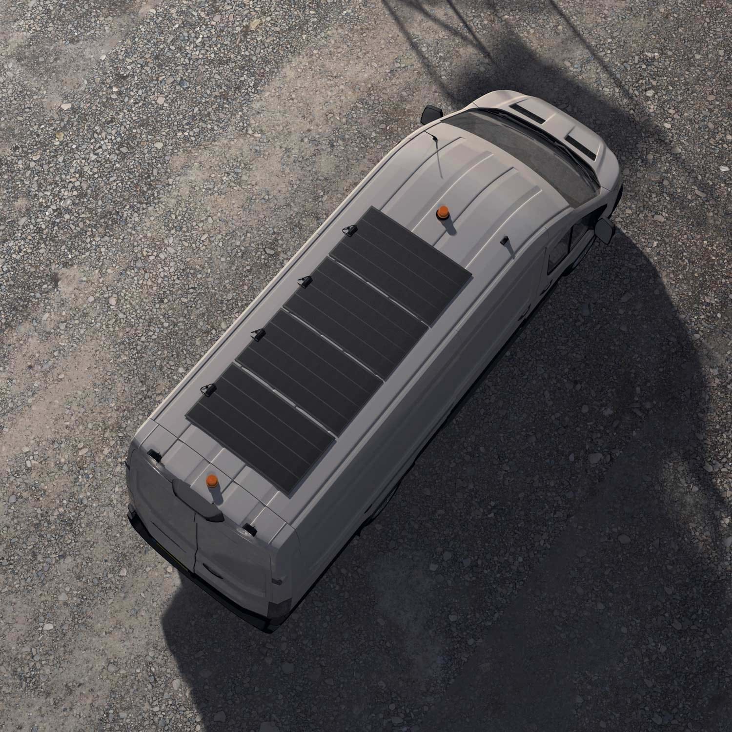 Power supply charging with solar panels on vehicle