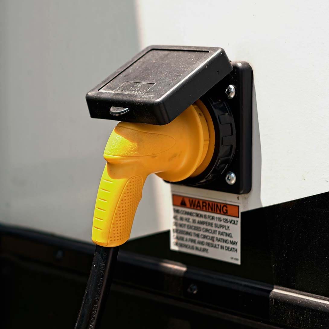 Shore power campervan